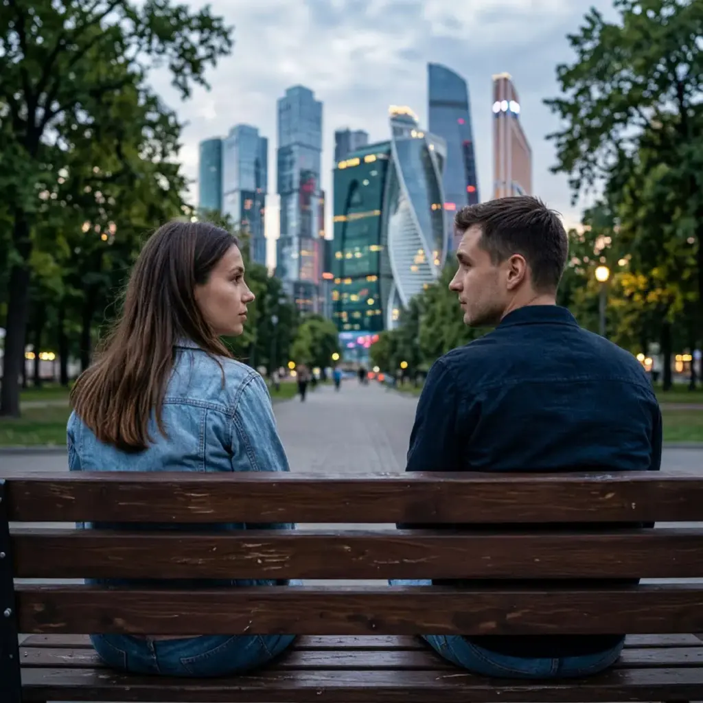 Мужчина и женщина в парке
